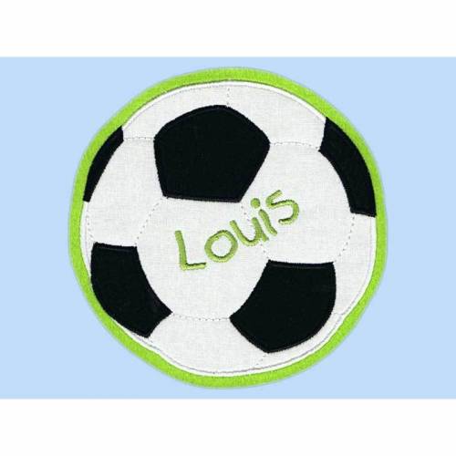 Applikation XXL-Fußball-Aufnäher 16 cm Wunschname