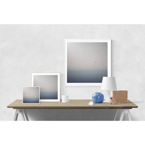 Möwe über dem blauen Meer, maritime Fotografie, Kunstdruck, Wandbild in den Größen 13 x 13 cm, 20 x 20 cm, 30 x 30 cm