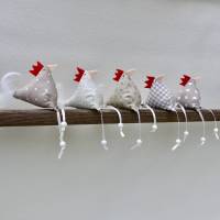 Hühner, Osterdeko, 5 St. Stoffhühner