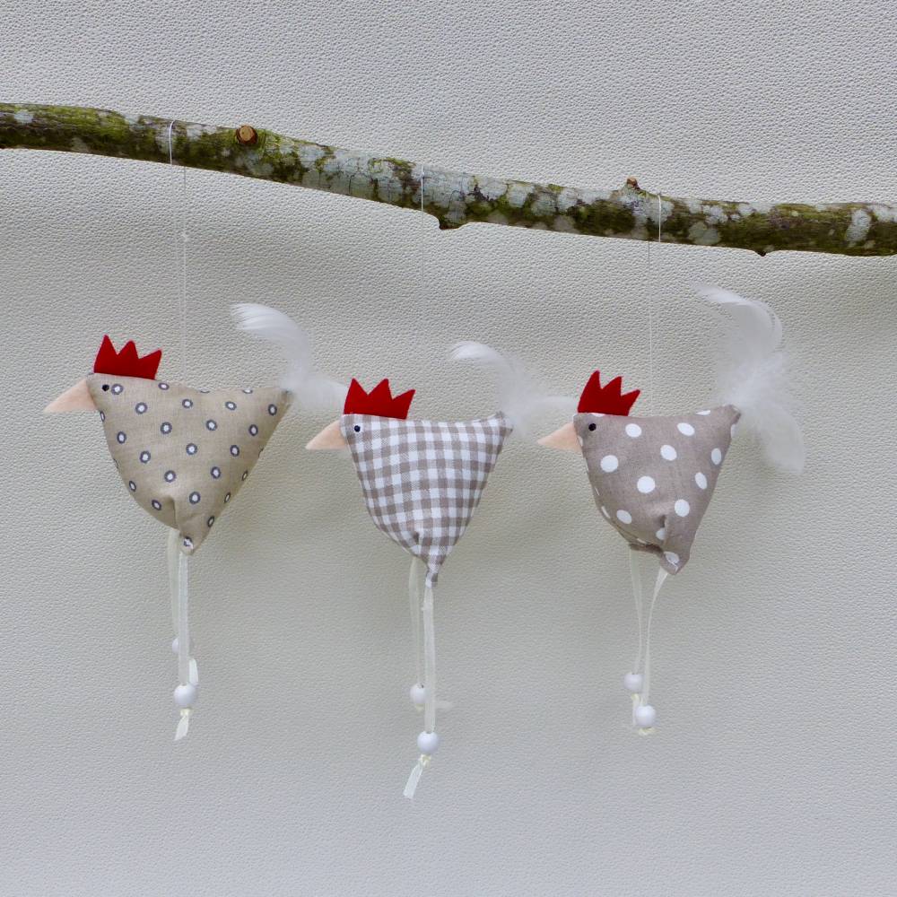 Hühner, Osterdeko, 5 St. Stoffhühner Bild 5
