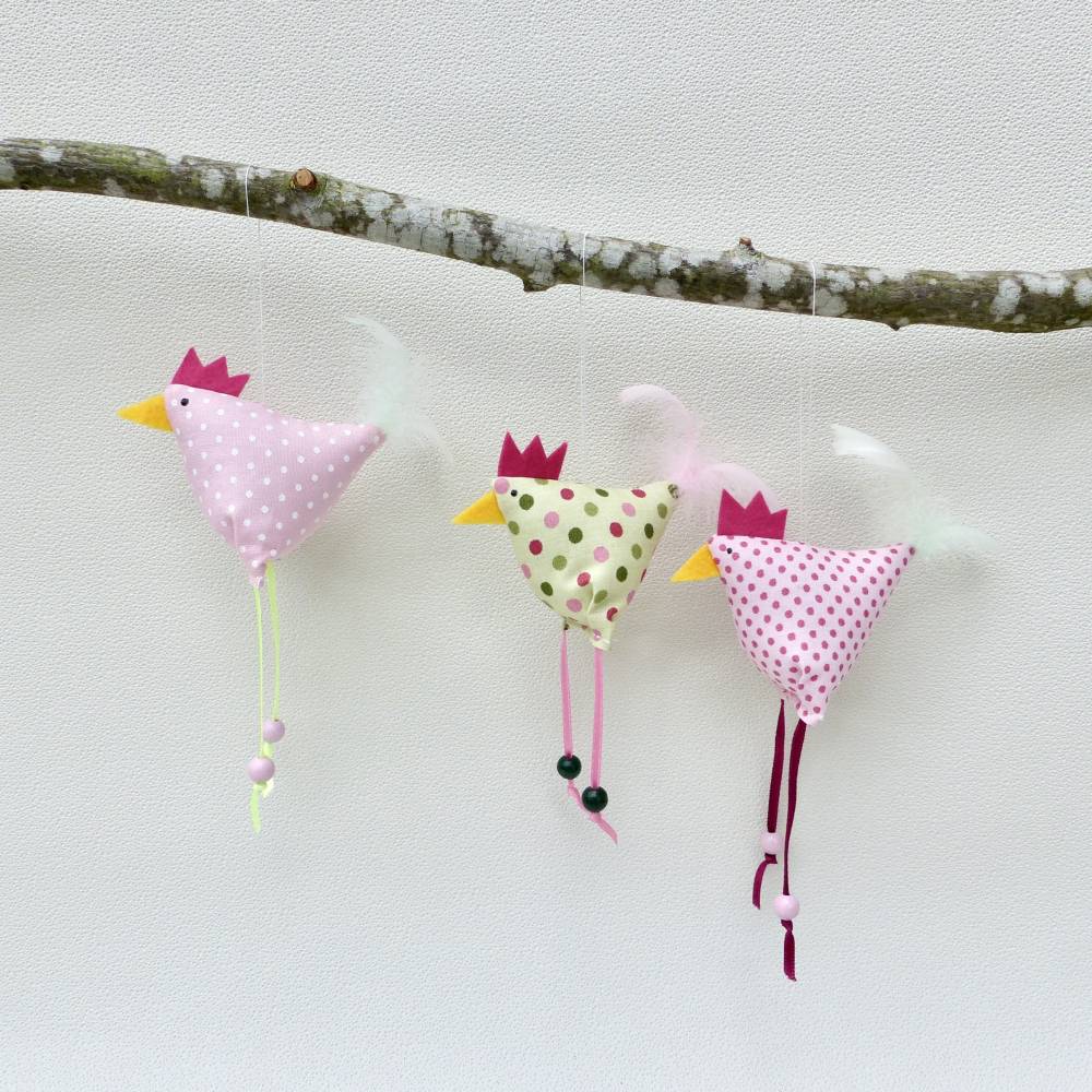 Hühner, Osterdeko, 3 St. Stoffhühner Bild 2