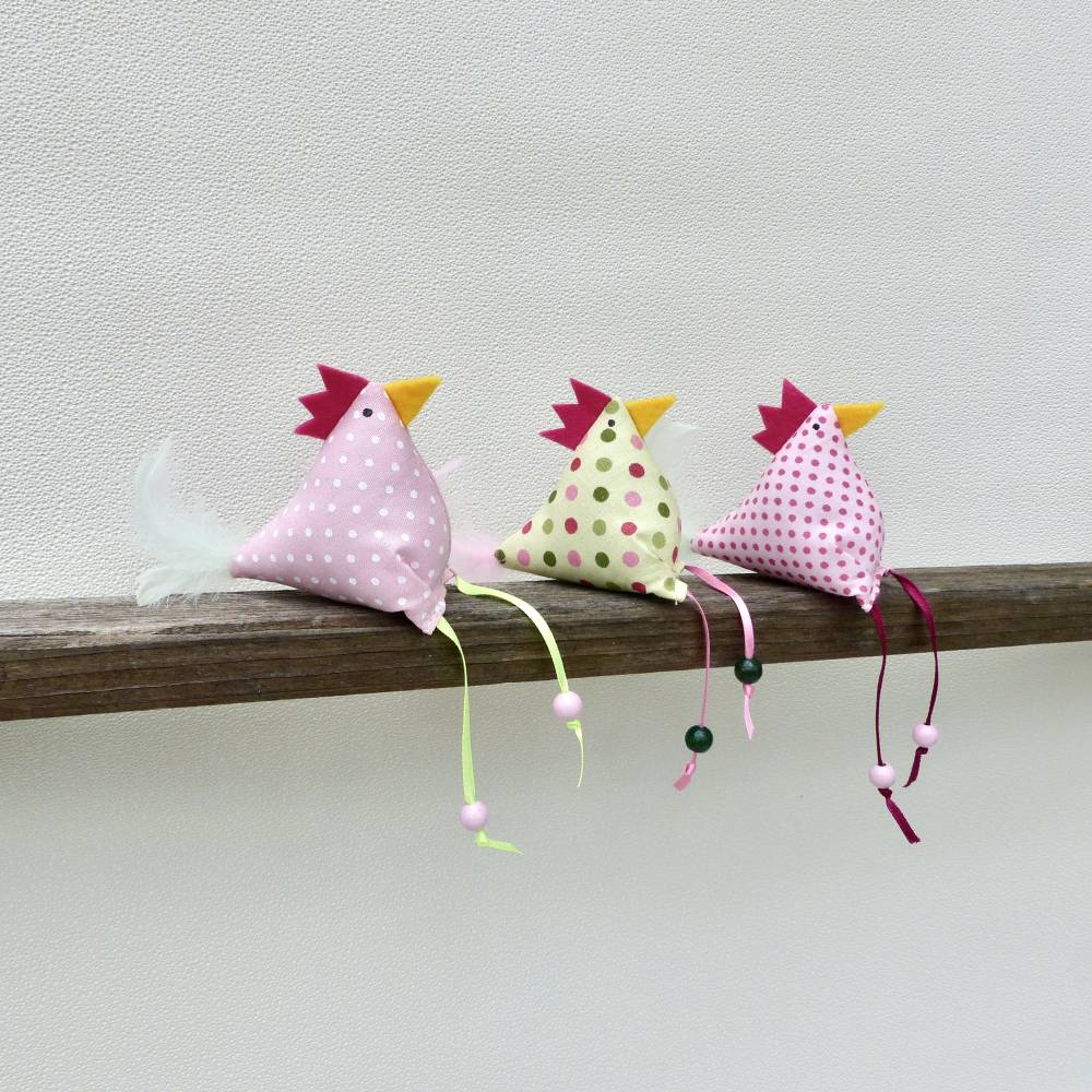 Hühner, Osterdeko, 3 St. Stoffhühner Bild 3