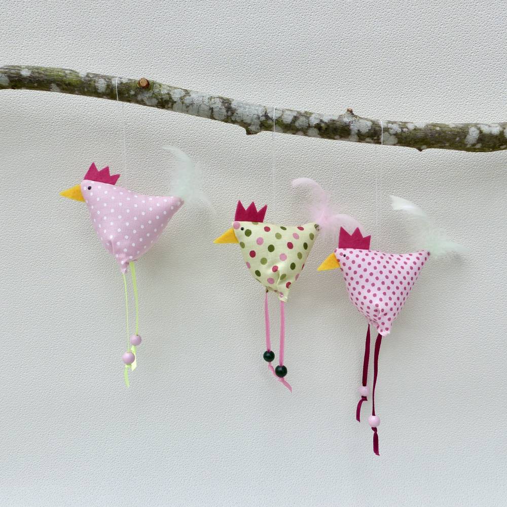 Hühner, Osterdeko, 3 St. Stoffhühner Bild 4