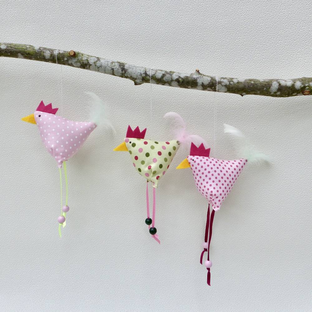 Hühner, Osterdeko, 3 St. Stoffhühner Bild 5