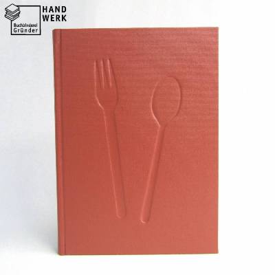 Kochbuch, rostrot, rotbraun, Rezeptbuch, DIN A5, 200 Seiten