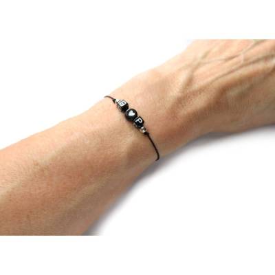 Armband Initiale personalisiert Freundschaftsarmband Makramee Herz Buchstaben nach Wahl