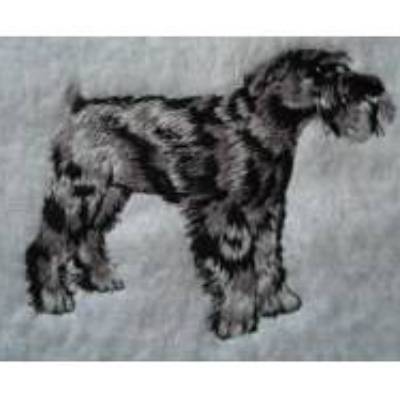 Handtuch mit Schnauzer bestickt