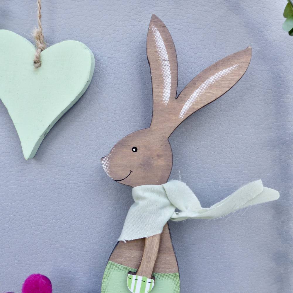 Oster-Türkranz mit lässigem Oster-Hase, Geschenk im Frühling Bild 4