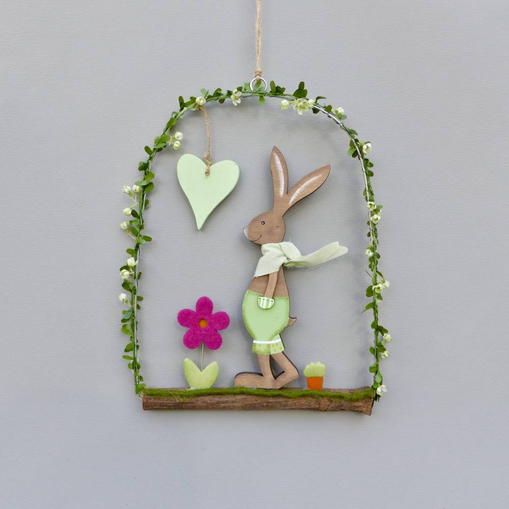 Oster-Türkranz mit lässigem Oster-Hase, Geschenk im Frühling Bild 6