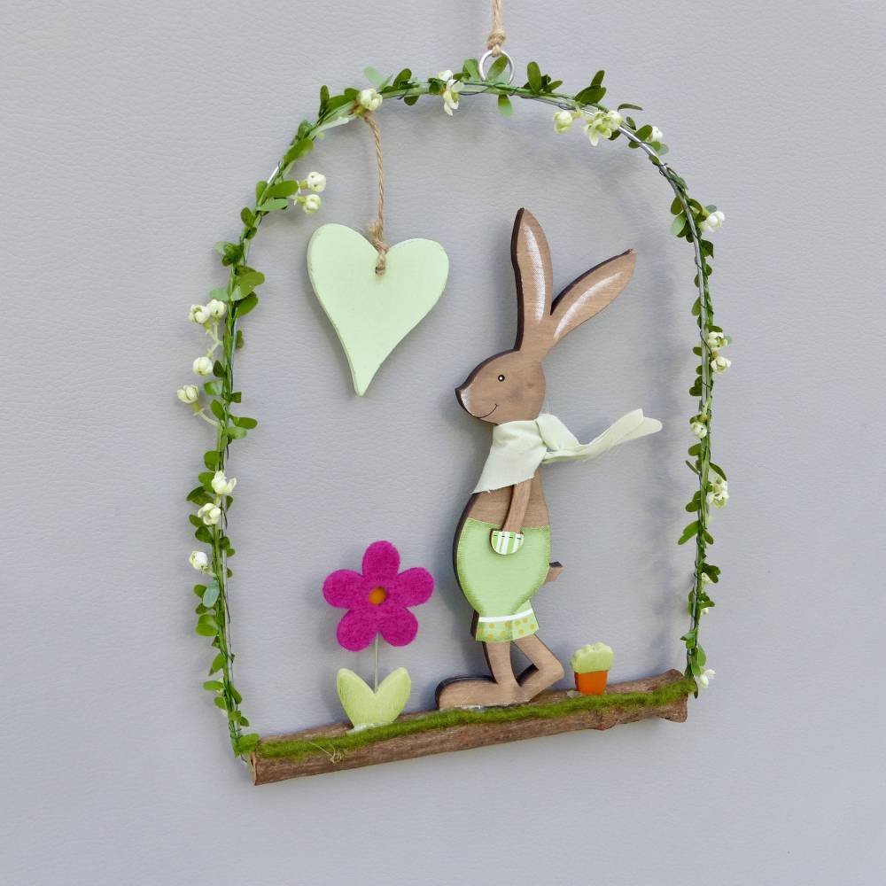 Oster-Türkranz mit lässigem Oster-Hase, Geschenk im Frühling Bild 7