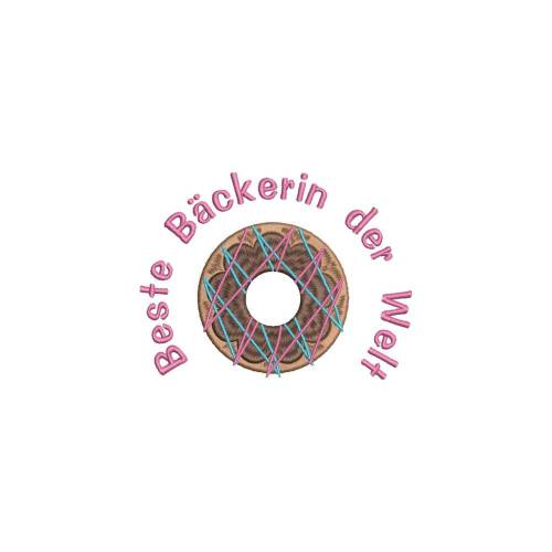 Stickdatei Beste Bäckerin der Welt 13x18 Rahmen