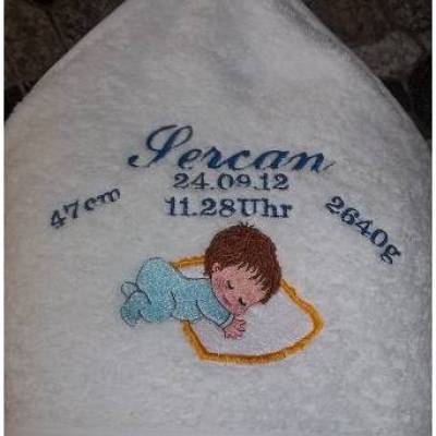 Baby Kapuzentuch schlafendes Baby