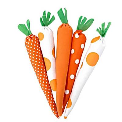 Deko Karotten aus Stoff, 5 Stoff Karotten, Osterdeko, Frühlingsdeko 