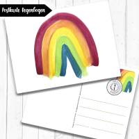 Printable Regenbogen Postkarte