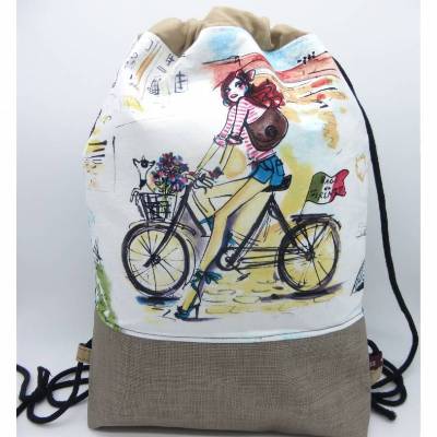 Rucksack Italia, gefüttert mit Innentaschen