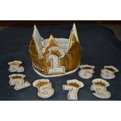 Geburtstagskrone mit Namen und einer Zahl