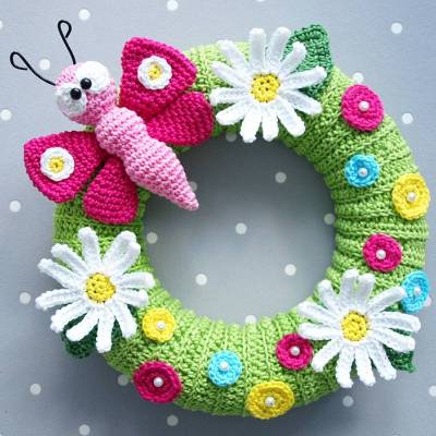 Häkelanleitung Türkranz mit Schmetterling - PDF Datei