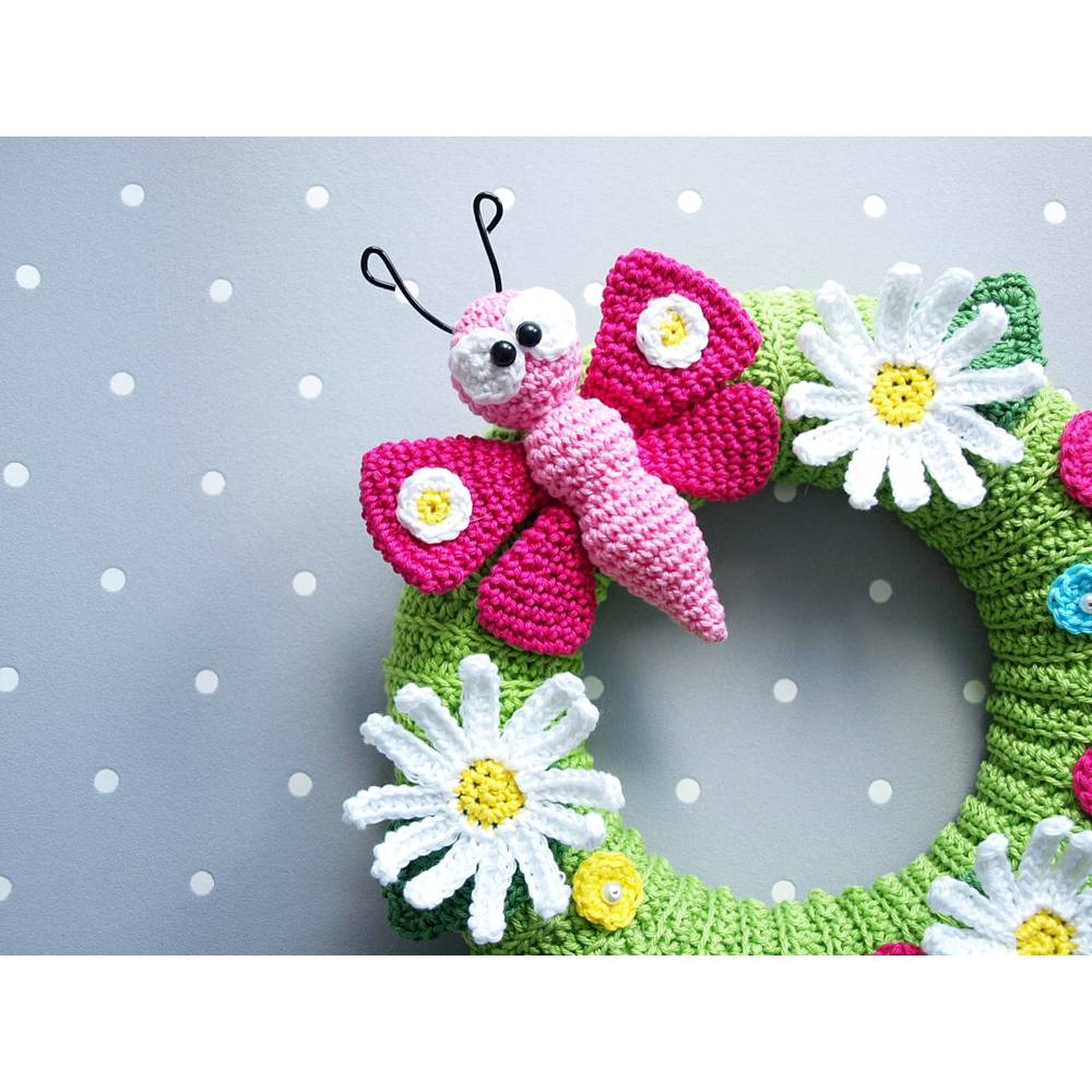 Häkelanleitung Türkranz mit Schmetterling - PDF Datei Bild 4