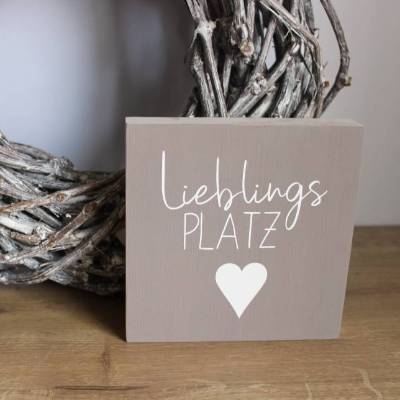 Holzbild "Lieblingsplatz" – Handgemachtes Unikat aus Fichtenholz von Manufaktur Karla