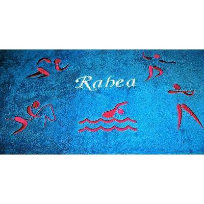 Handtuch Motiv "moderner Fünfkampf"