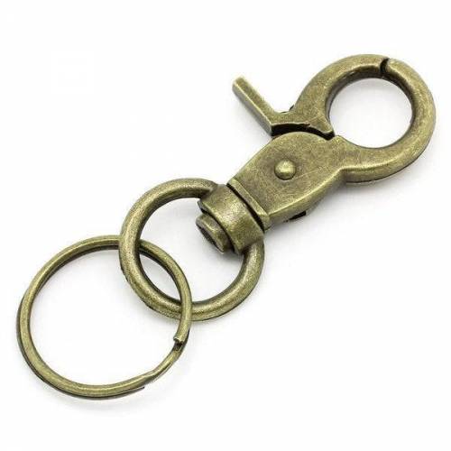 3 Schlüsselanhänger ,Karabiner, bronze,  27195