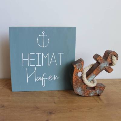 Holzbild "Heimathafen" aus der Manufaktur Karla