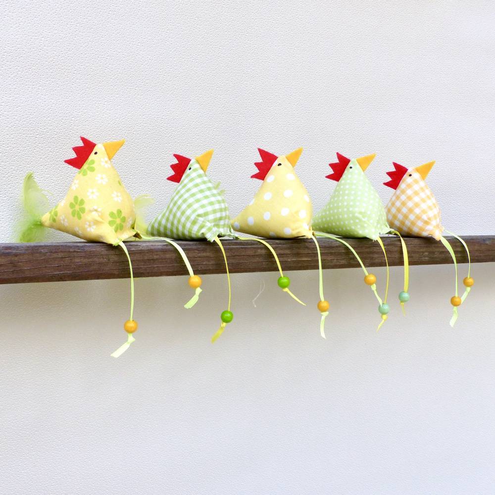 Hühner, Osterdeko, 5 St. Stoffhühner Bild 1