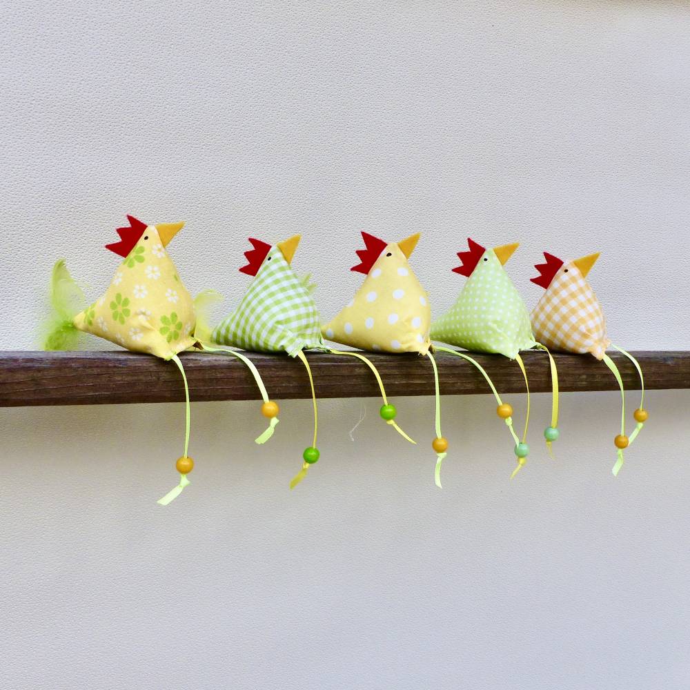 Hühner, Osterdeko, 5 St. Stoffhühner Bild 2