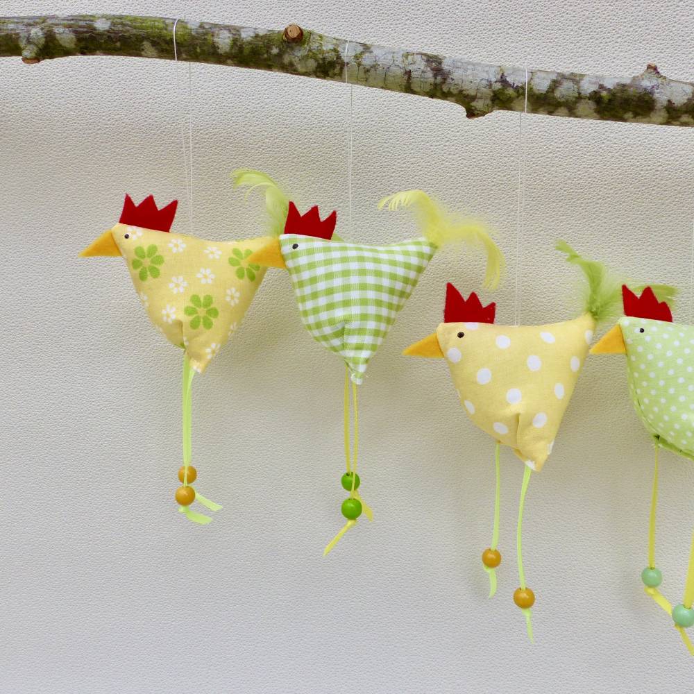 Hühner, Osterdeko, 5 St. Stoffhühner Bild 5