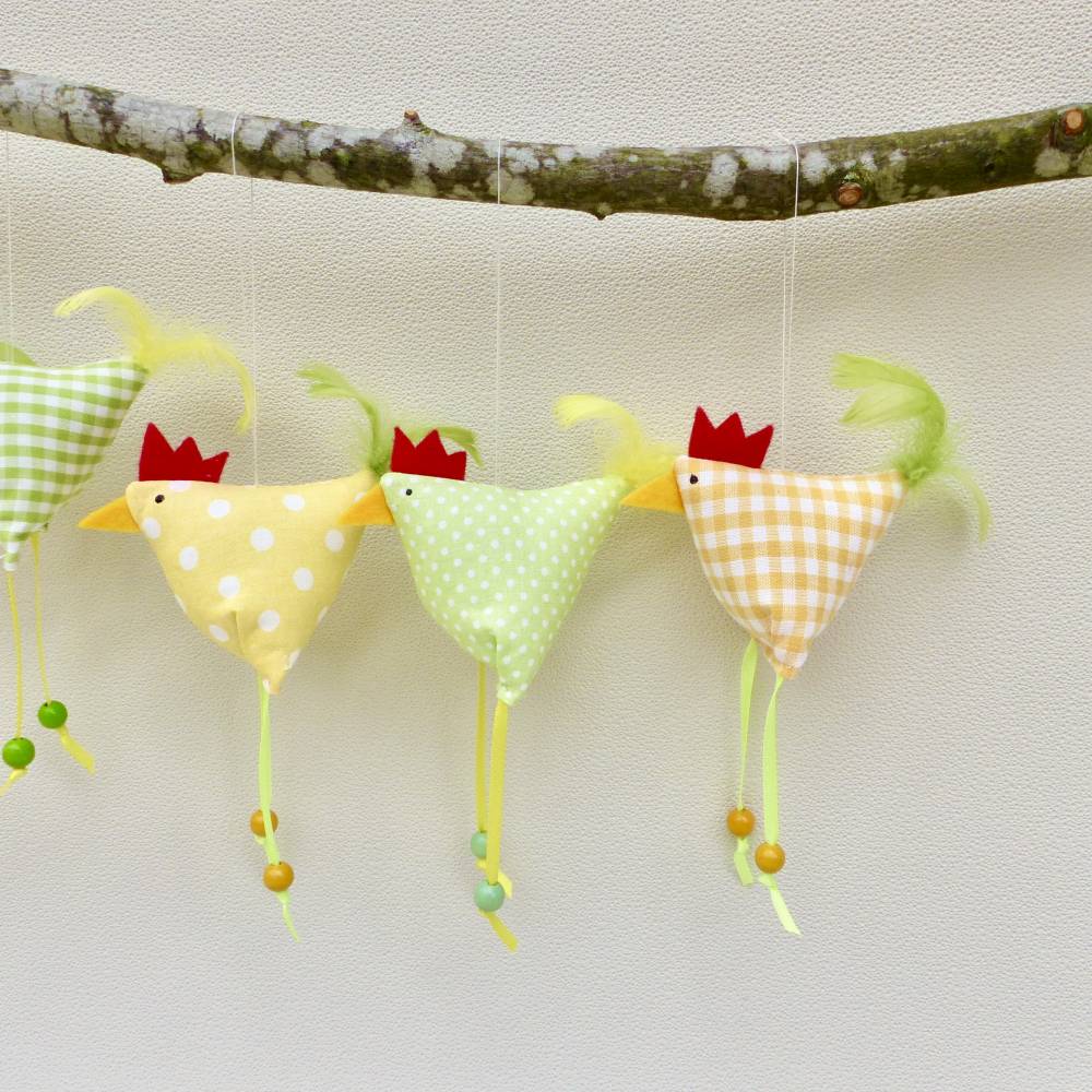 Hühner, Osterdeko, 5 St. Stoffhühner Bild 6