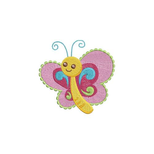 StickdateiSchmetterling Maschinenstickerei Stickmuster 10x10 Rahmen Kindermotiv