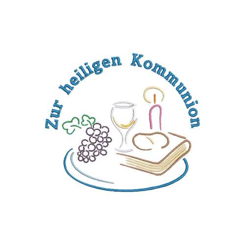 Stickdatei Heilige Kommunion/Konfirmation stilisiert modern Maschinenstickdatei 13x18