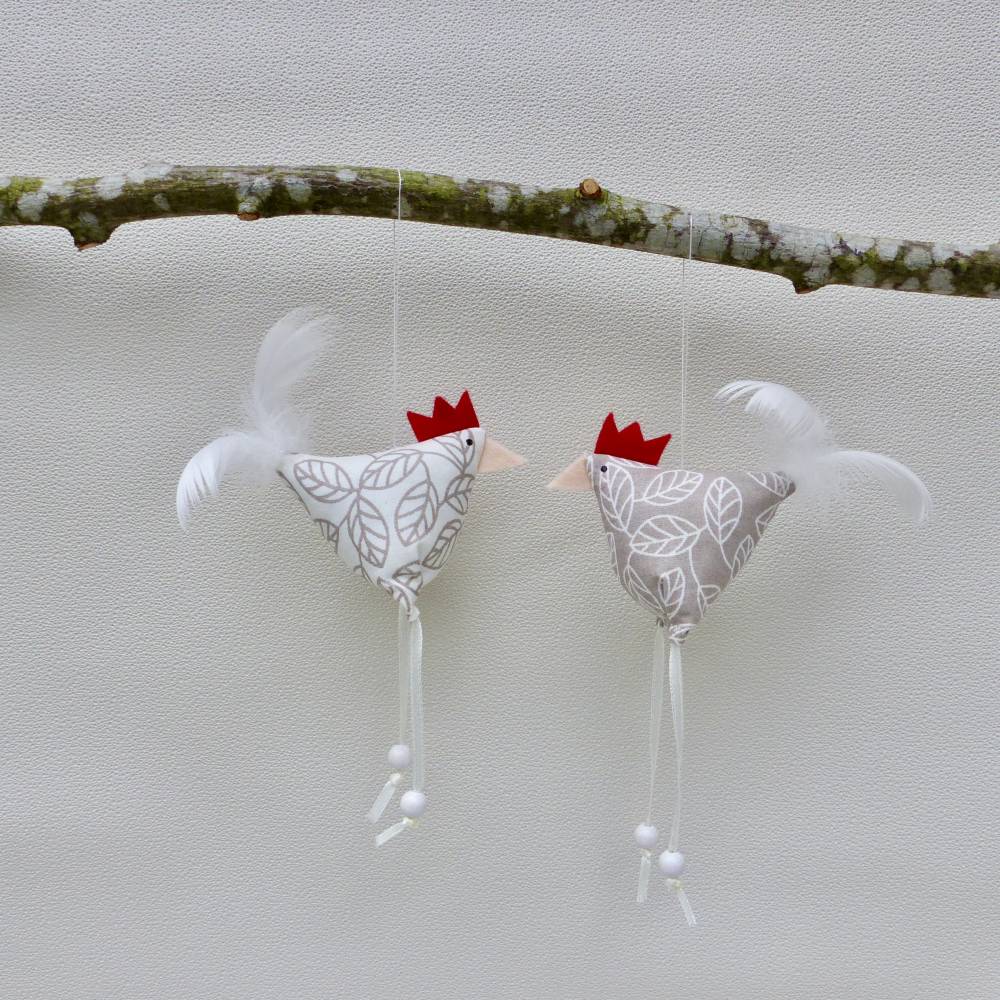 Hühner, Osterdeko, 2 St. Stoffhühner Bild 1