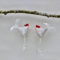 Hühner, Osterdeko, 2 St. Stoffhühner