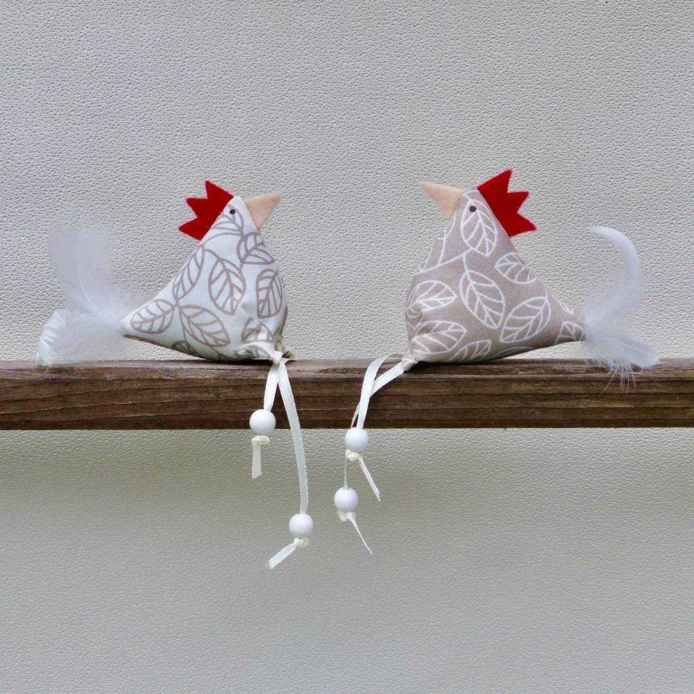 Hühner, Osterdeko, 2 St. Stoffhühner Bild 2