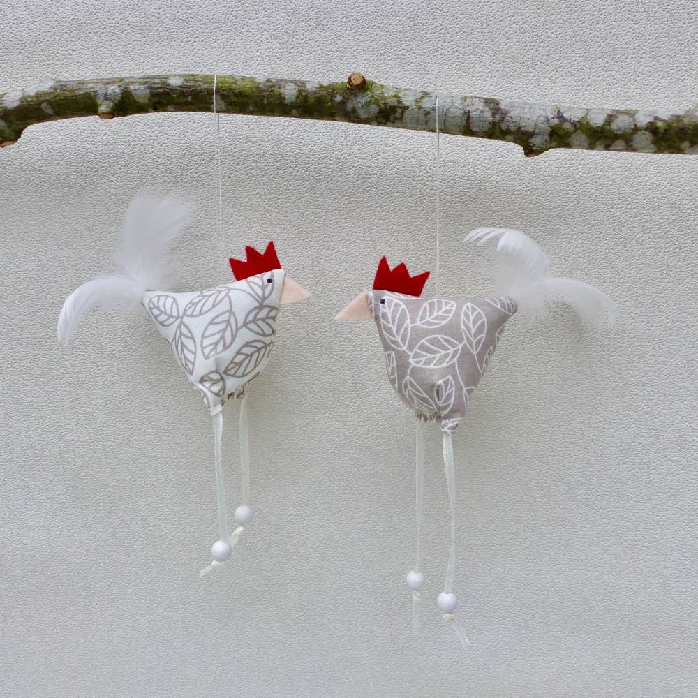 Hühner, Osterdeko, 2 St. Stoffhühner Bild 5