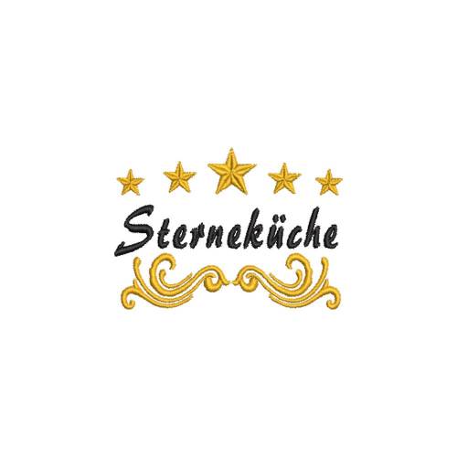 Stickdatei Sterneküche 5 Sterne 10x10 Rahmen