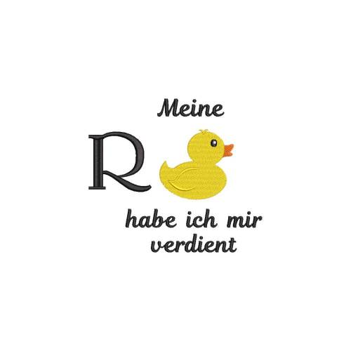 Stickdatei Meine Rente habe ich mir verdient  Rentner Ruhestand Rente Rentnerin Pensionär Kissenmuster 10x10 und 13x18 Rahmen