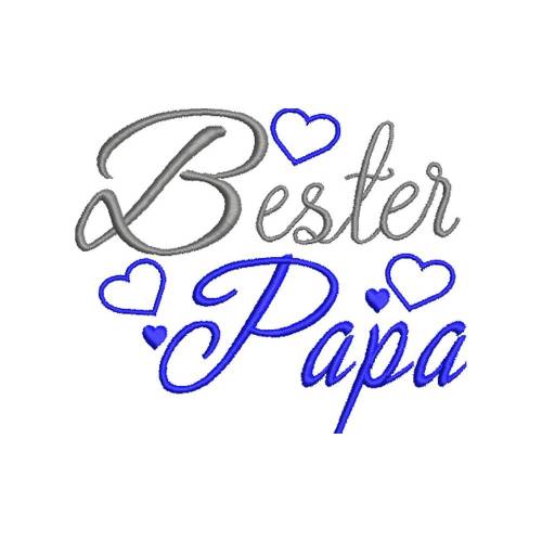 Stickdatei Bester Papa 13x18 Rahmen Vatertag Geburtstag Stickmuster