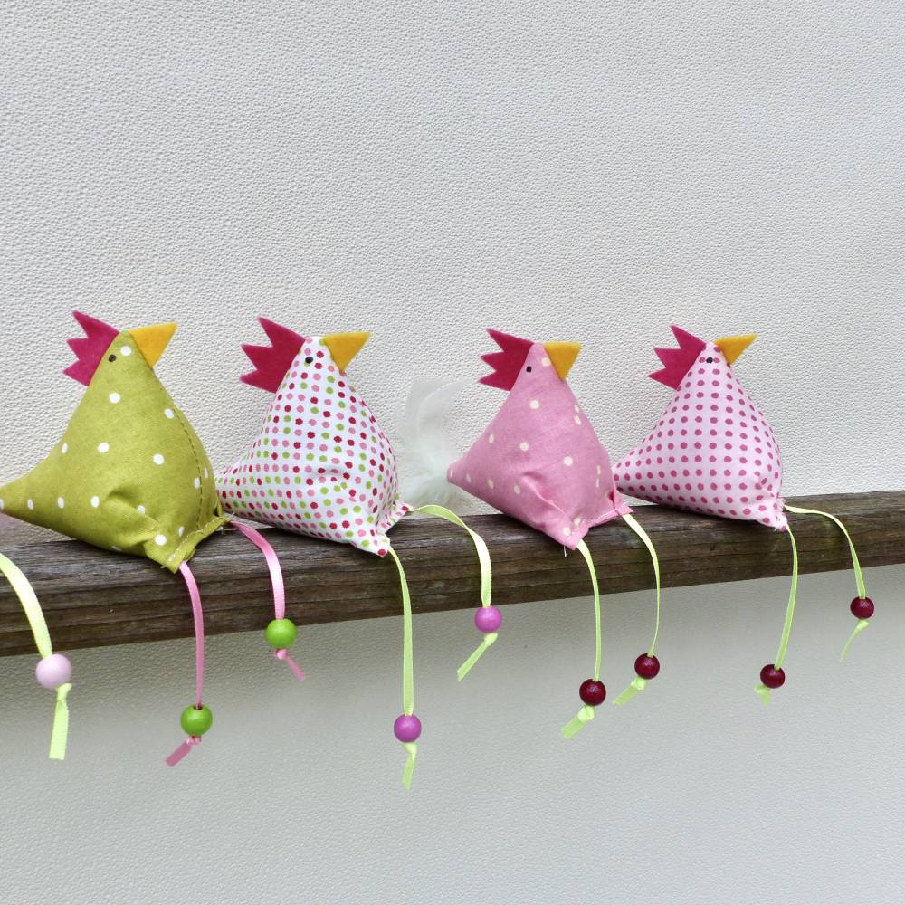 Hühner, Osterdeko, 6 St. Stoffhühner Bild 6