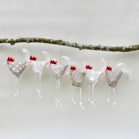 Hühner, Osterdeko, 6 St. Stoffhühner