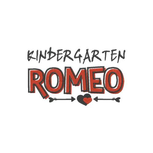 Stickdatei  Kindergarten Romeo Schulanfang 13x18 Rahmen