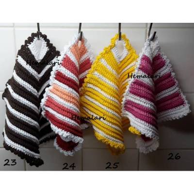 Topflappen * verschiedene Farben * braun gelb rosa pink apricot rot * Baumwolle 