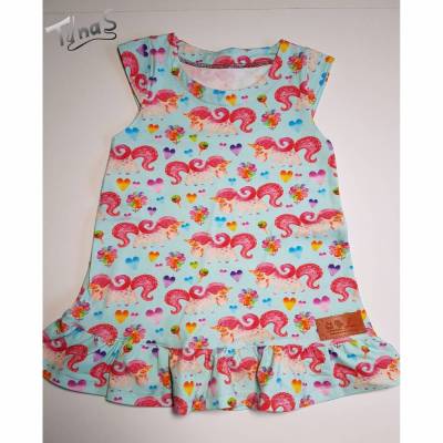 Einhorn Trägerkleid in pink/rosa in Gr. 86
