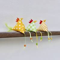 Hühner, Osterdeko, 3 St. Stoffhühner