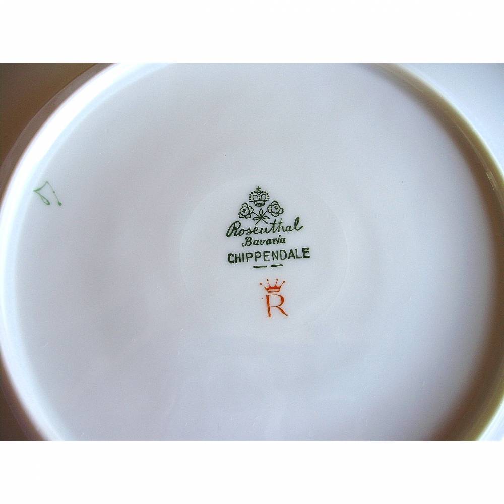 Vintage Teller Rosenthal Chippendale - Grüne Blume