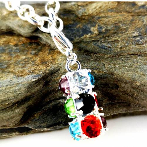 Anhänger, Charm, bunter Strass, Bettelarmband, Bettelkette
