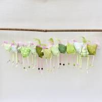 Hühner, Osterdeko, 13 St. Stoffhühner (10 kleine Hühner plus 3 Küken) Reserviert für Kirlagreen