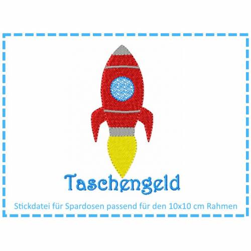 Stickdatei für Spardosen - Taschengeld Junge 10x10