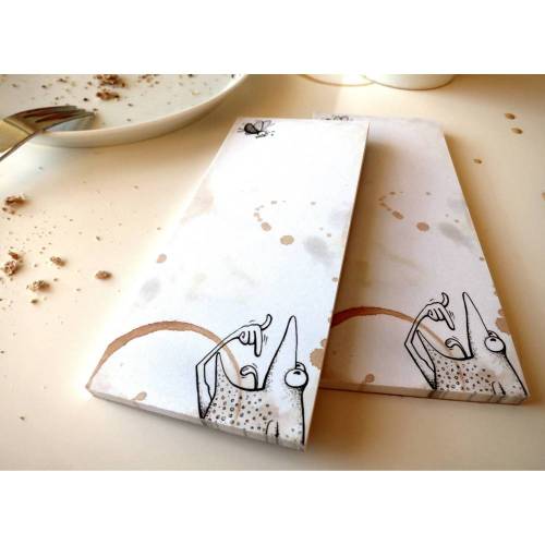 Notizfrosch "Guten Appetit", 2 Stück, 2 Notizblöcke, Einkaufen, Einkaufszettel, Notizbuch, Schreibblock, Frosch Notizblock, Guten Appetit